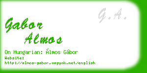 gabor almos business card