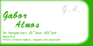 gabor almos business card